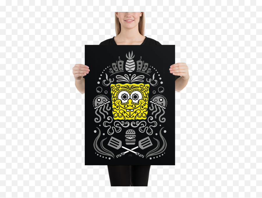 Official Spongebob Squarepants Merchandise Spongebob - Undertaker Hells Gate Poster Emoji,Joggers Emojis