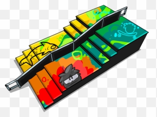 Graffiti Stair Ramp Sprite 002 - Vertical Emoji,Stairs Emoji