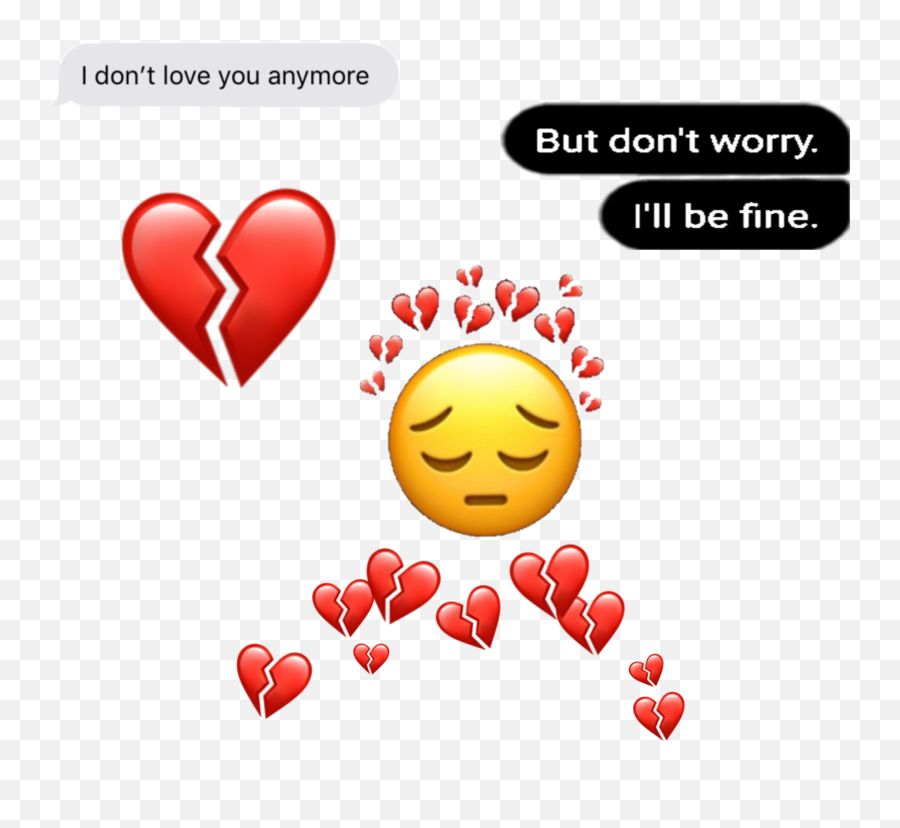 Hearts Emotions Sticker By Nettiherawati791 - Emoji Heart Broken Png,Emoticon Why Worry