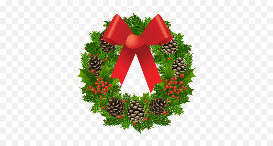 Christmas Transparent Png Images - Clipart Christmas Wreath Transparent Background Emoji,Pine Cone Emoji Png