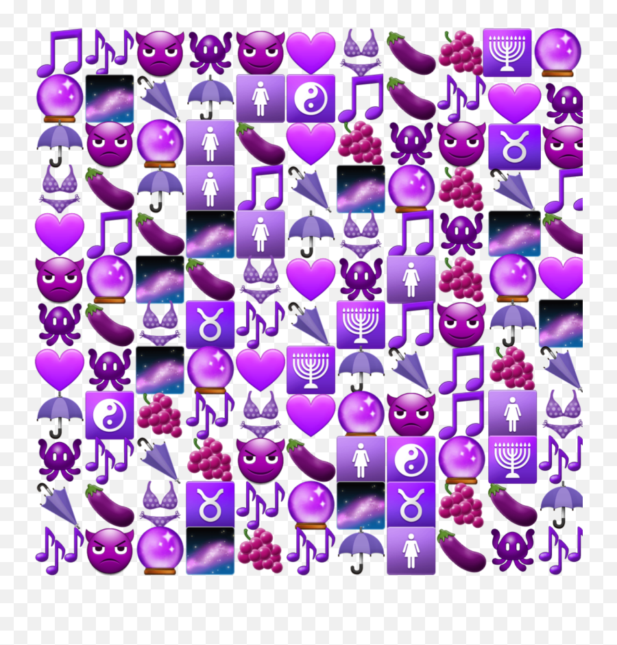 Background Emojis Morado Sticker - Girly,Kim Emojis