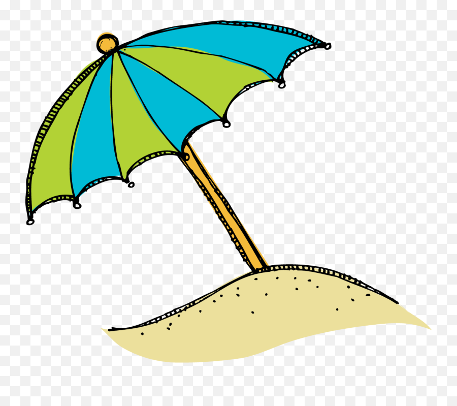 Beach With Umbrella Icon Beach Emoji - Clip Art Beach Umbrella,Beach Umbrella Emoji