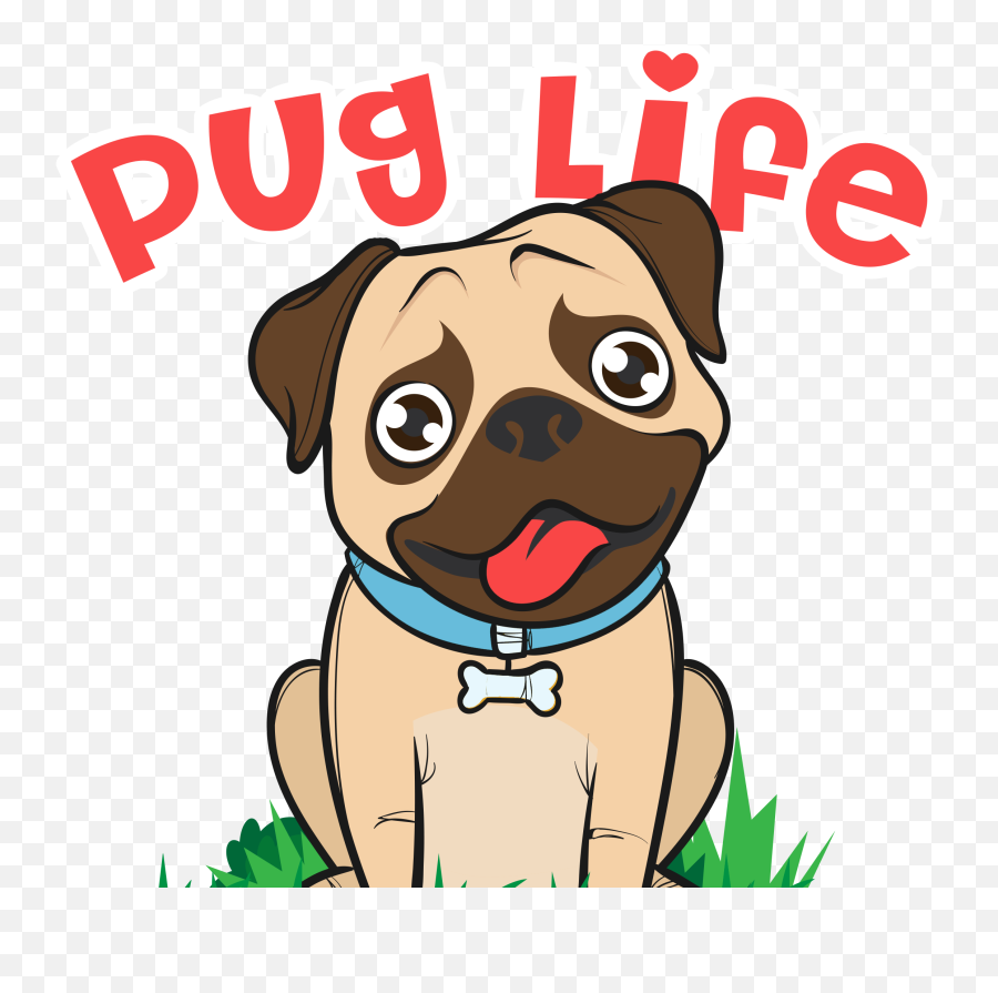 Pug Clipart - Full Size Clipart 4950219 Pinclipart Pug Clip Art Png Emoji,Puglie Pug Emojis