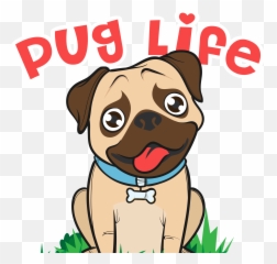 Pug Clipart - Full Size Clipart 4950219 Pinclipart Pug Clip Art Png Emoji,Puglie Pug Emojis