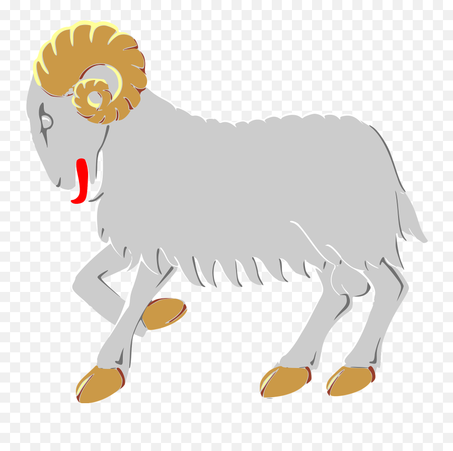 Goat Clipart Free Download Transparent Png Creazilla - Gambar Animasi Domba Bertanduk Emoji,Goat Emoticon