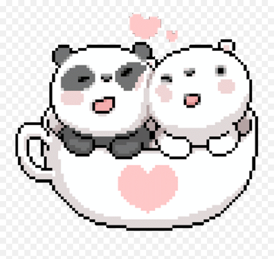 25 Great Heart Animated Gif - Kawaii Cute Gif Panda Emoji,I Love You Emoji Gif