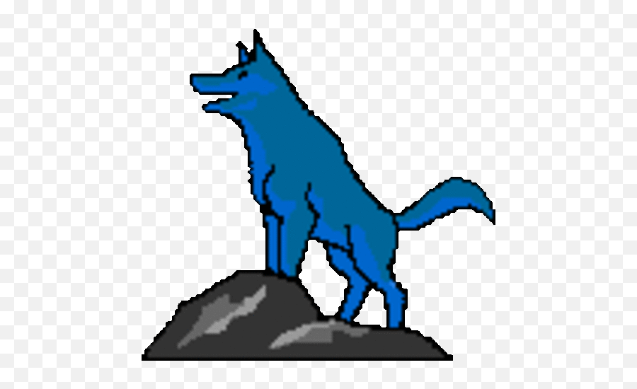 Le Gif Dei Lupi Ululanti - Blue Wolf Howl Gif Emoji,Emoticon Lupo Che Ulula