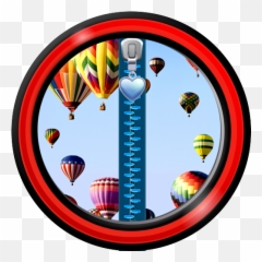 Lock Screen - Hot Air Balloons Frame Emoji,Water Balloons With Emotions