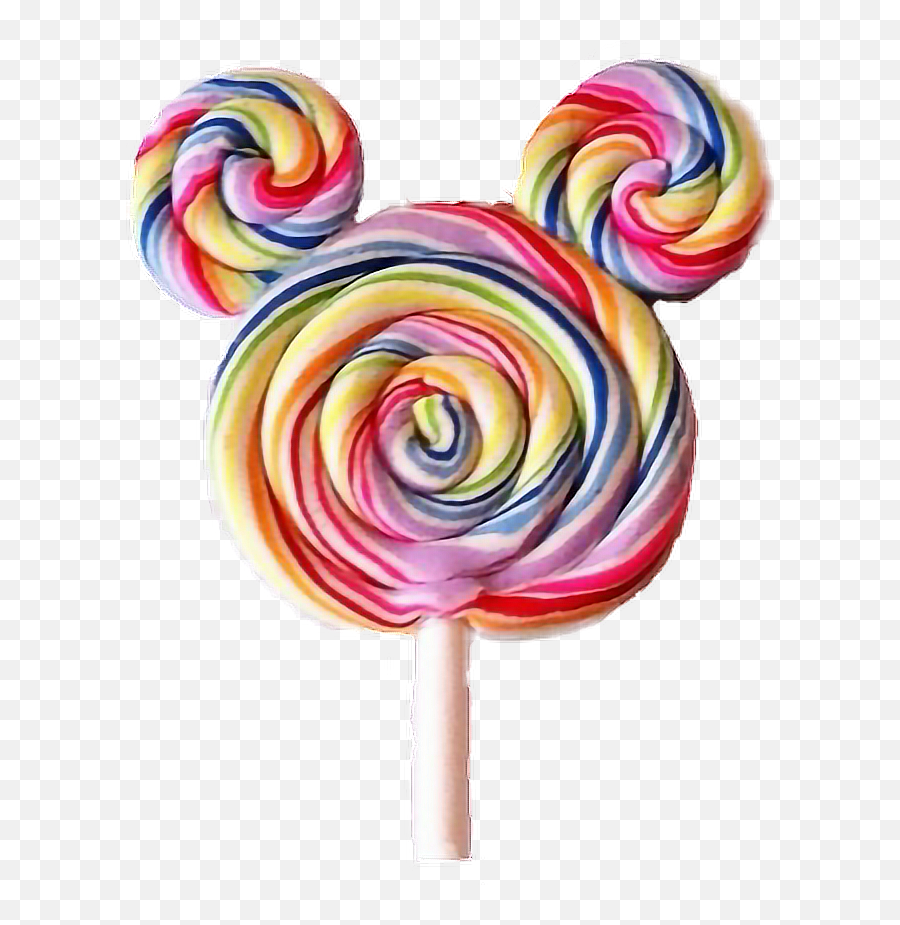 Lollipop Candy Rainbow Mickey Sticker - Stick Candy Emoji,Rainbow And Candy Emoji