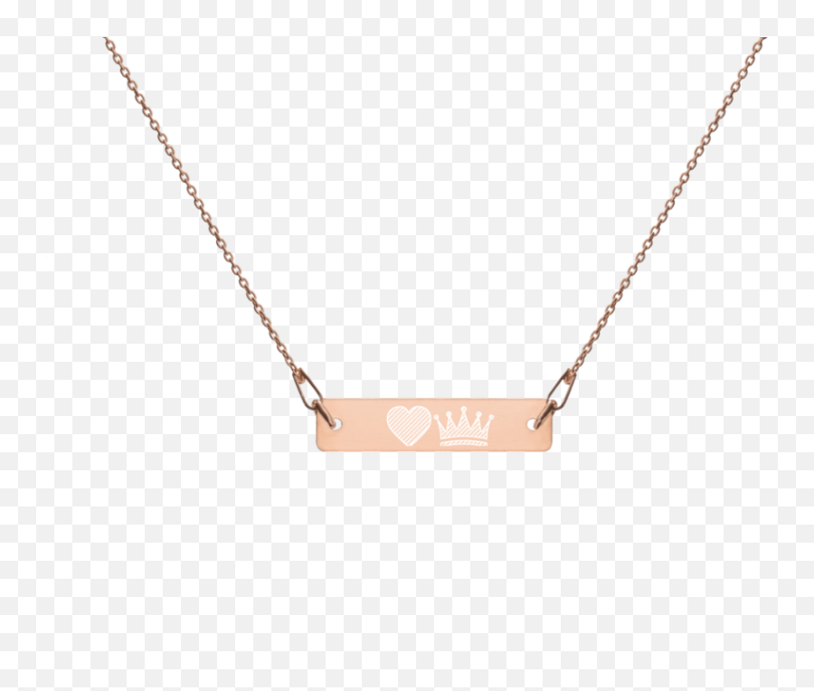 Engraved Emoji Bar Chain Necklace - Solid,Emoji Gift Wrap