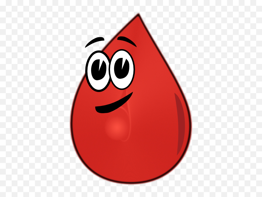Red Drop Clip Art At Clkercom - Vector Clip Art Online Blood Drop Cartoon Transparent Emoji,Blood Splatter Emoticon