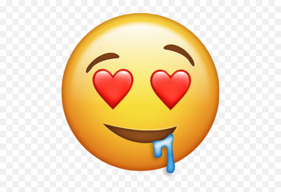 Hearts Emoji Selfie Crown Sabber - Drooling Heart Eyes Emoji,Selfie Emoji