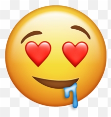 Hearts Emoji Selfie Crown Sabber - Drooling Heart Eyes Emoji,Selfie Emoji