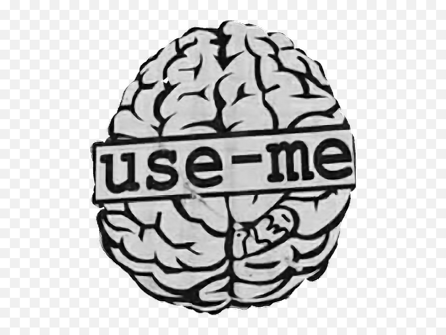Brain Useme Sticker By Joy Roxx - Brain Clipart Full Size Outline Of A Brain Emoji,Brain Emoji