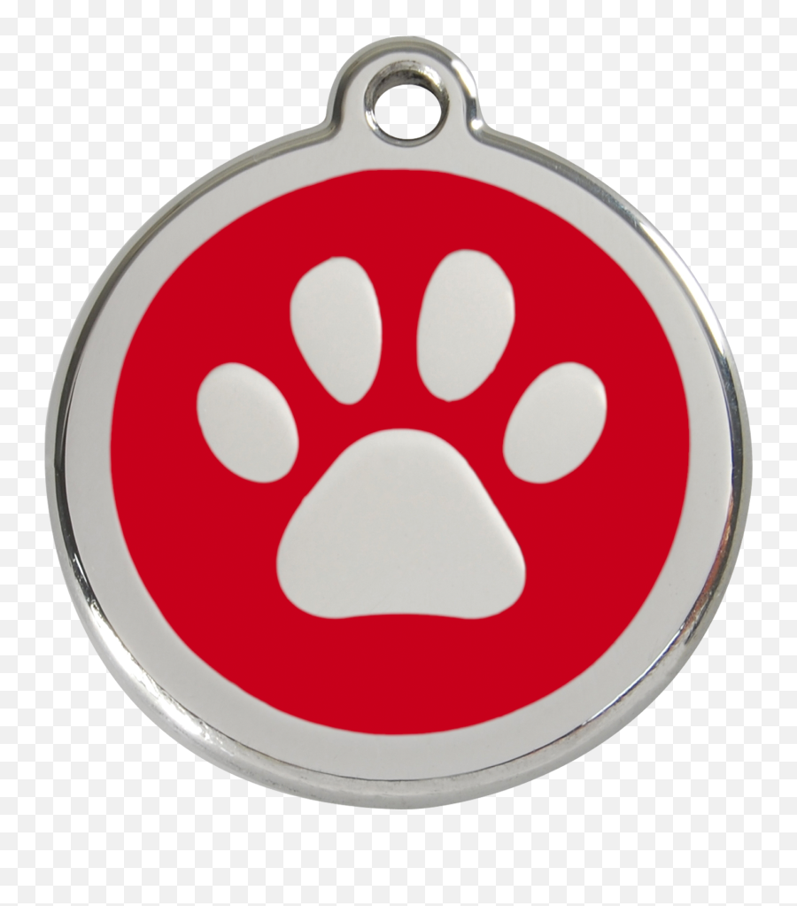 Red Dingo Enamel Tag Paw Print Red 01 - Ppre 1pprs Paw Print Dog Tag Emoji,Brown Pawprints Emoticon