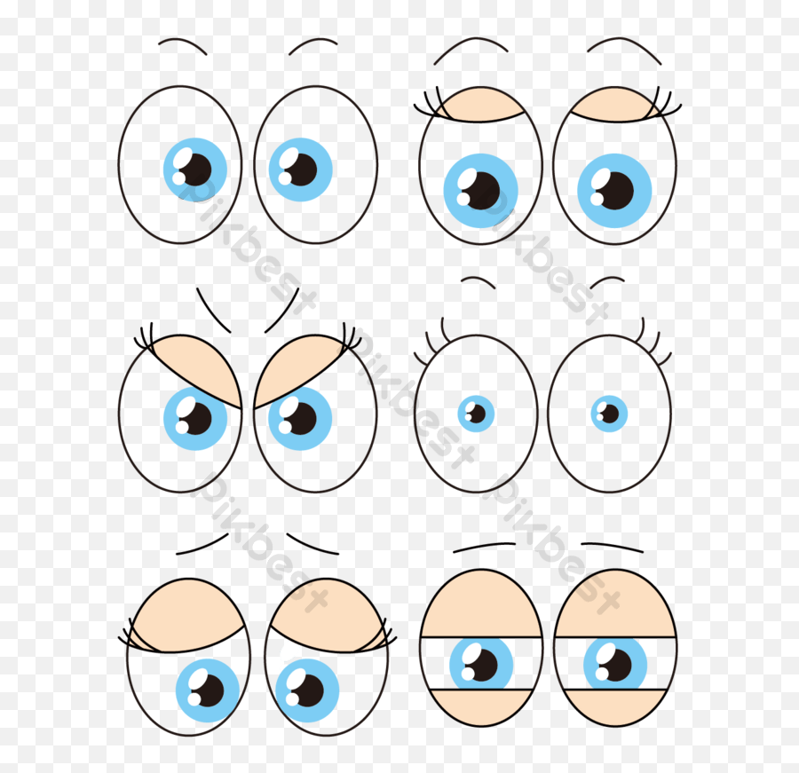 Cartoon Eye Expressions Templates Free Psd U0026 Png Vector - Hình Nh Ôi Mt Hot Hình Emoji,Star Eyes Emoji