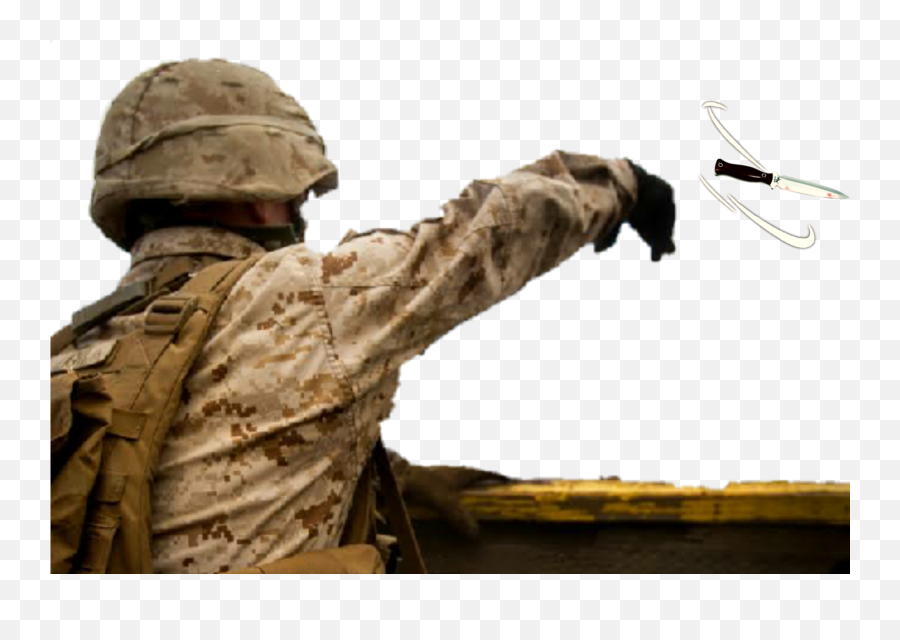 Soldier Through Knife Movement Sticker By Farstito Emoji,Soldier Emoji