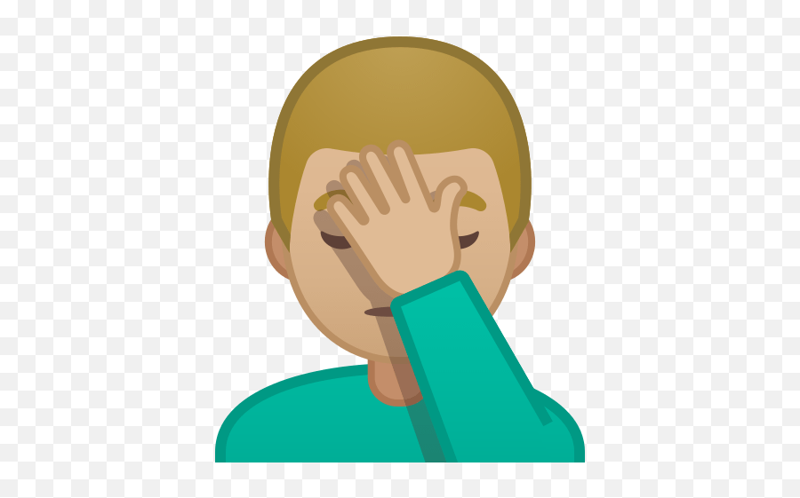 U200d Desperate Man With Hand On Forehead In Light Emoji,Emoji Of Man Sleeping