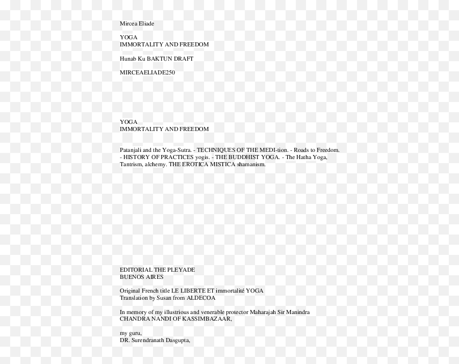 Pdf Yoga Immortality And Freedom Mircea Eliade Davide Emoji,Myth Of Freedom Working Emotions The Dualistic Barrier