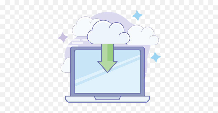 Cloud Download Emoji Icon - Download In Line Style,Discord Cloud Emoji Cute