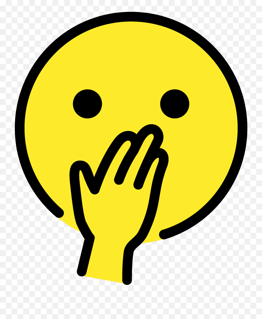 Face With Hand Over Mouth Emoji - Hand Over Mouth Clipart,Emoji Face