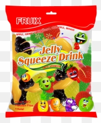 Jelly Squeeze Drink 15pc Emoji,Gelatin Emoji
