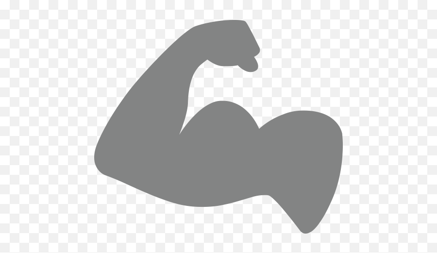 Flexed Biceps - Bicep Emoji White,Flex Emoji
