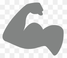 Flexed Biceps - Bicep Emoji White,Flex Emoji