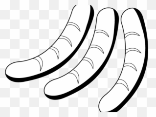 Sausage Drawing Png Transparent Png - Transparent Hot Dog Clipart Black And White Emoji,Sausage Emoji