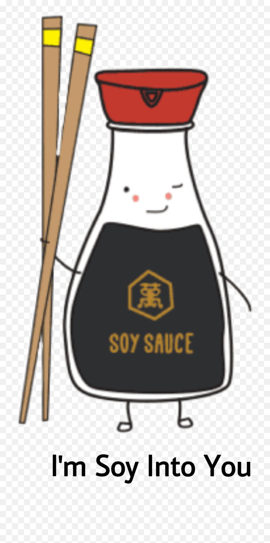 Puns Sticker - Saucy Pun Emoji,Soy Sauce Emoji