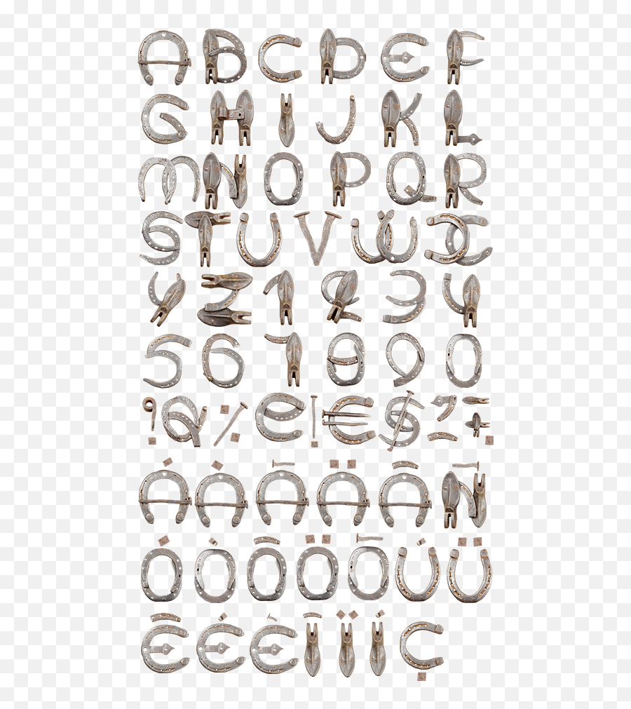 Download Horseshoe Font Alphabet - Horseshoe Font Emoji,Horseshoe Emoji