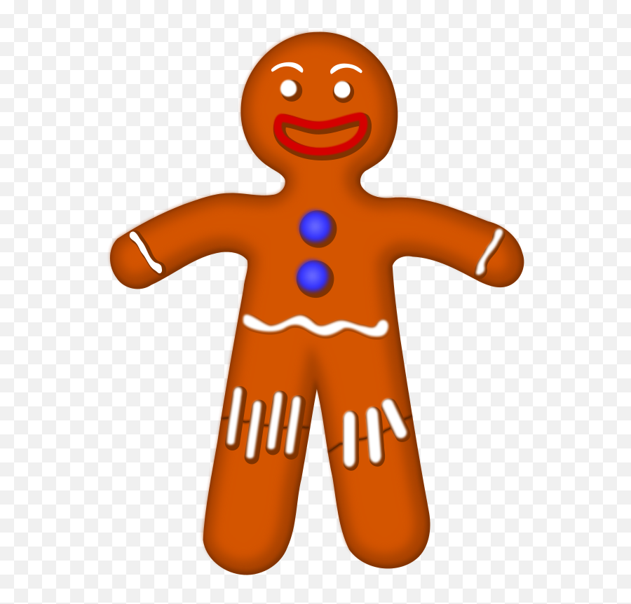 Free Gingerbread Man Clip Art 4 - Eaten Gingerbread Man Clipart Emoji,Gingerbread Emoji