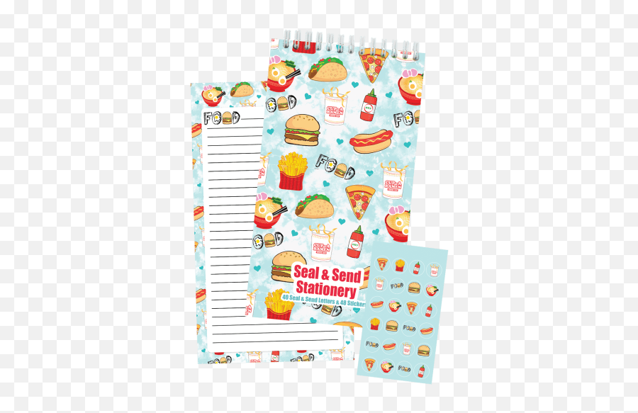 Junk Food Seal U0026 Send Stationery - Horizontal Emoji,Food Emoji Coloring Pages