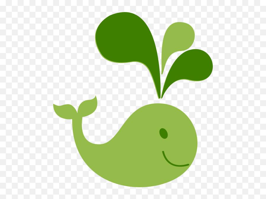 Green Whale Clip Art At Clker Emoji,Whale Face Emoticon