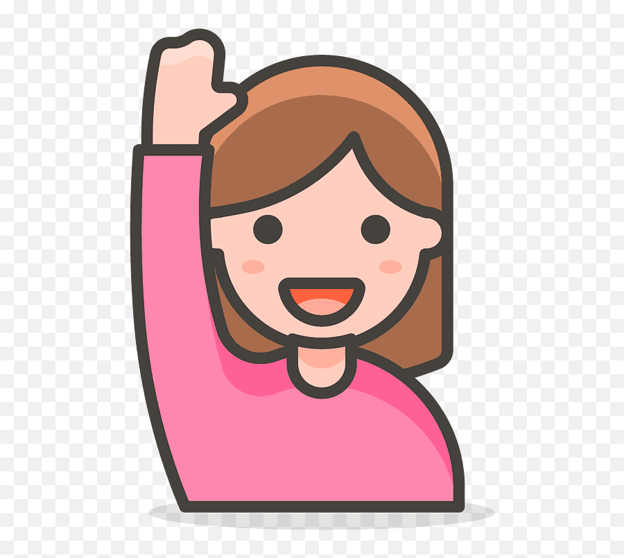 Woman Raising Hand Free Icon Of 780 Free Vector Emoji - Raising Hand Icon,Emoji With Hands Up