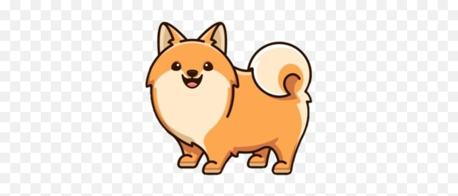 Puppy Dog Orange Aesthetic Sticker By Punk Corn - Dibujos Kawaiis De Perro Pomerania Emoji,Corn Dog Emoji