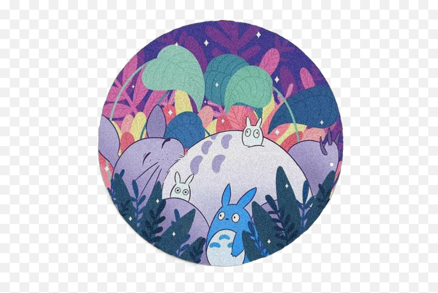 Totoro Ghibli Animeaesthetic Sticker - Totoro Circulo Emoji,Ghibli Emoji Png