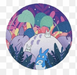 Totoro Ghibli Animeaesthetic Sticker - Totoro Circulo Emoji,Ghibli Emoji Png