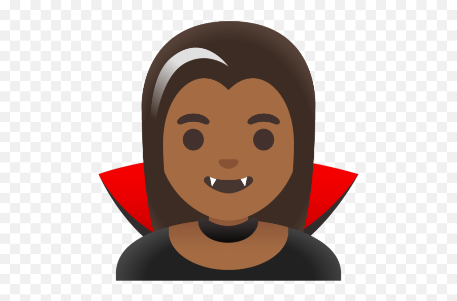 Woman Vampire Medium - Dark Skin Tone Emoji Download For Icon,Vampire Emojis Apple