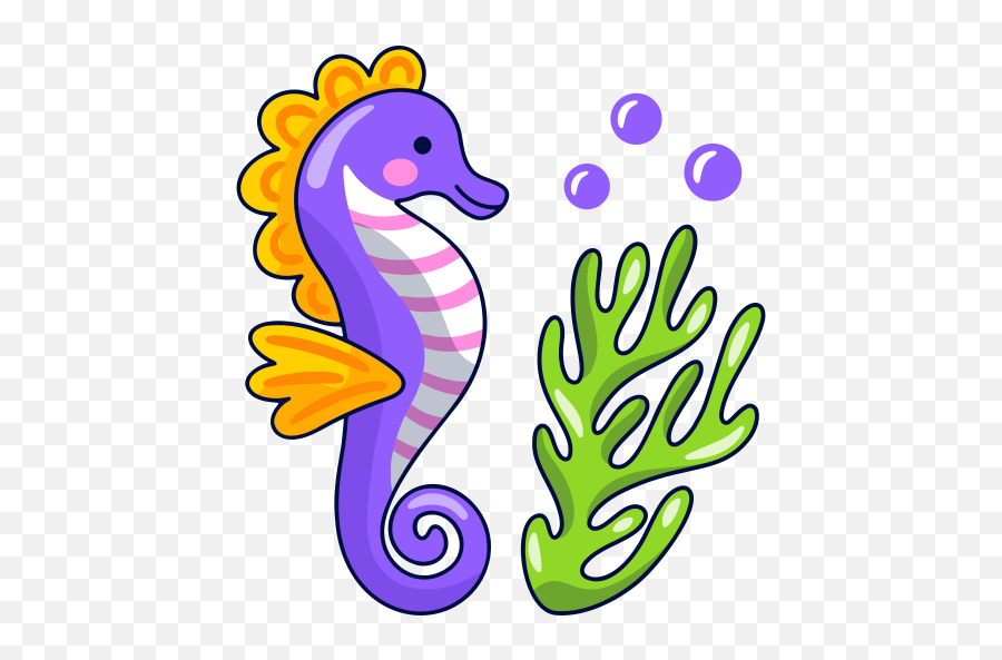 Seahorse Stickers - Girly Emoji,Facebook Emoticons Seahorse