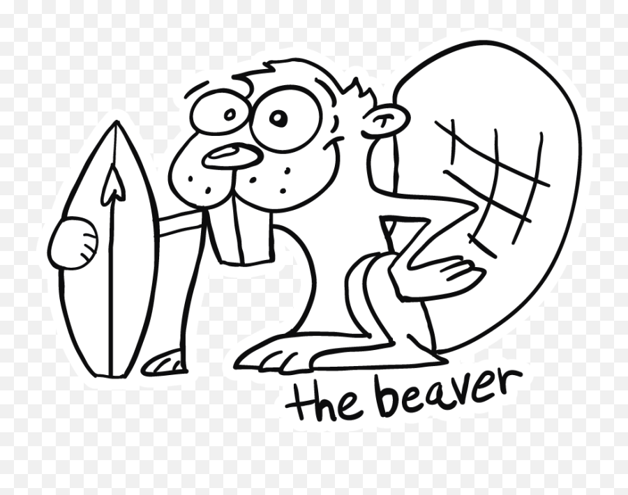 Roberts Surfboards The Beaver - Roberts Surfboards Beaver On A Surfboard Emoji,Gray Beaver Emoticons