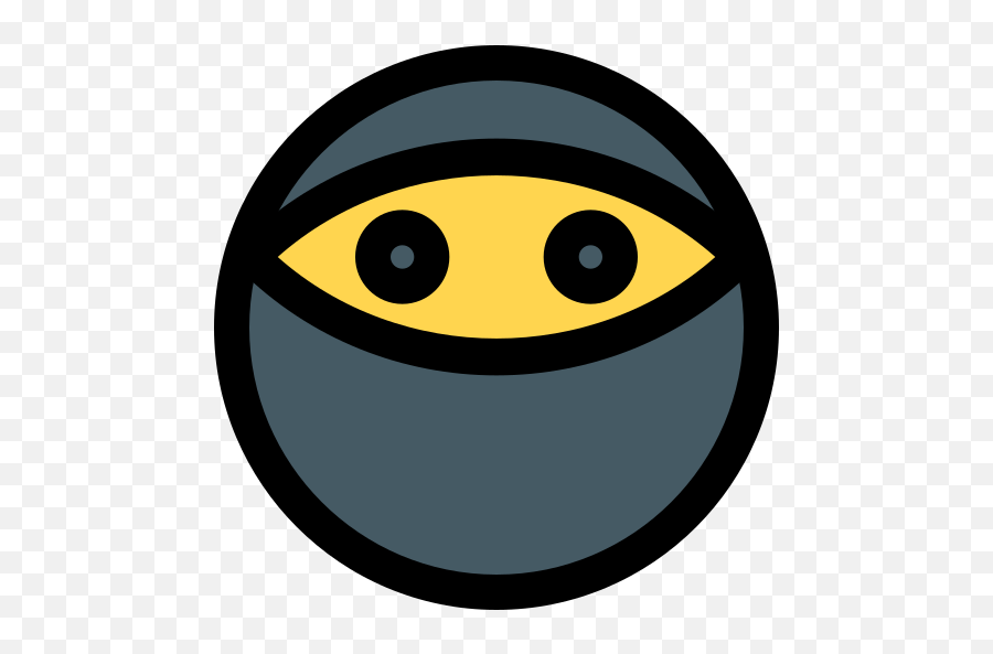 Ninja - Dot Emoji,Ninja Eyes Emoticon