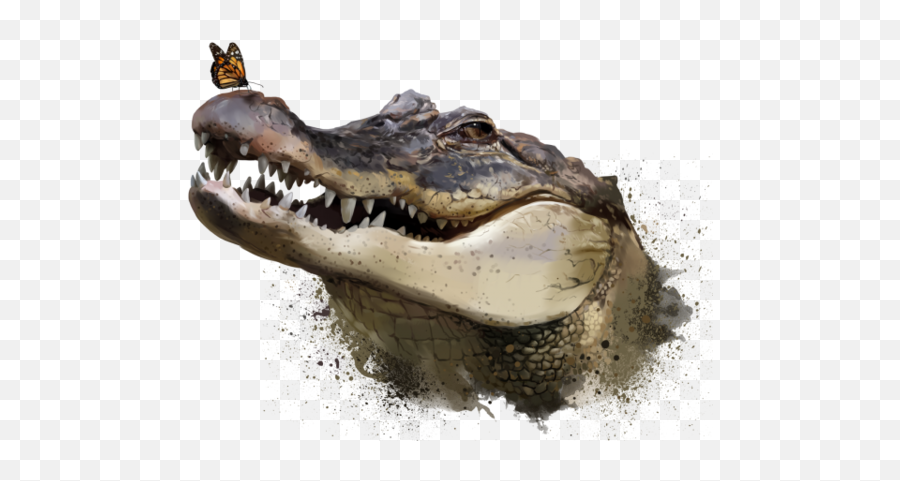 Discover Trending - Crocodile Watercolour Emoji,Alligator Emoji