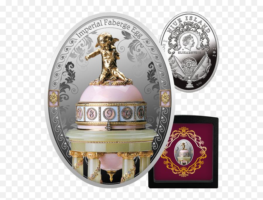 Faberge Colonnade Egg Silver Coin In Frame - Case 1 Dollar Emoji,Faberge Emotion Ring Price