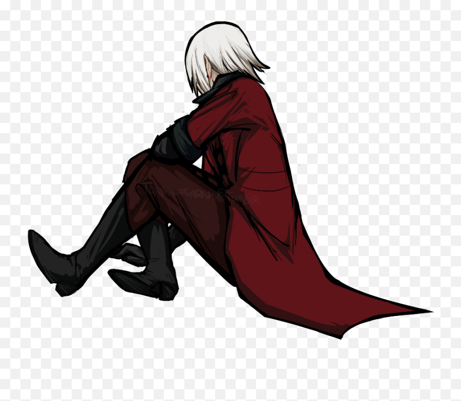 Download U201cfeaturing Dante From The Devil May Cry Series - Dante Anime Png Dmc Emoji,Sitting Emoji