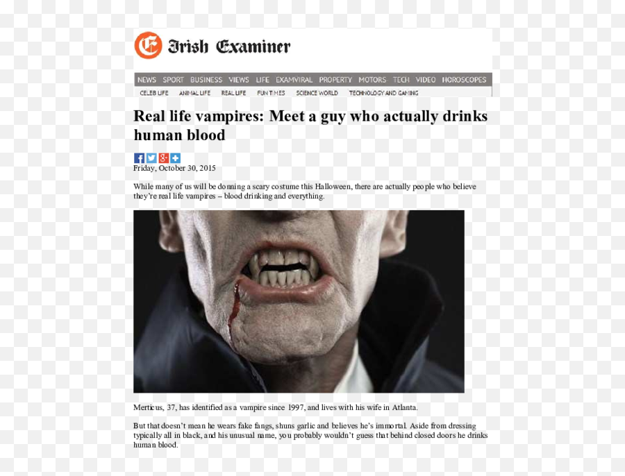 Pdf Real Life Vampires Meet A Guy Who Actually Drinks Emoji,Emotion Vampires