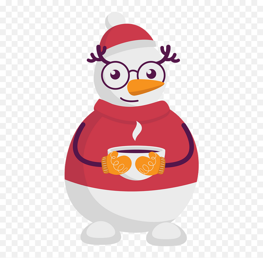 Cute Snowman In Glasses Clipart Free Download Transparent Emoji,Frosty The Snowman Emoji