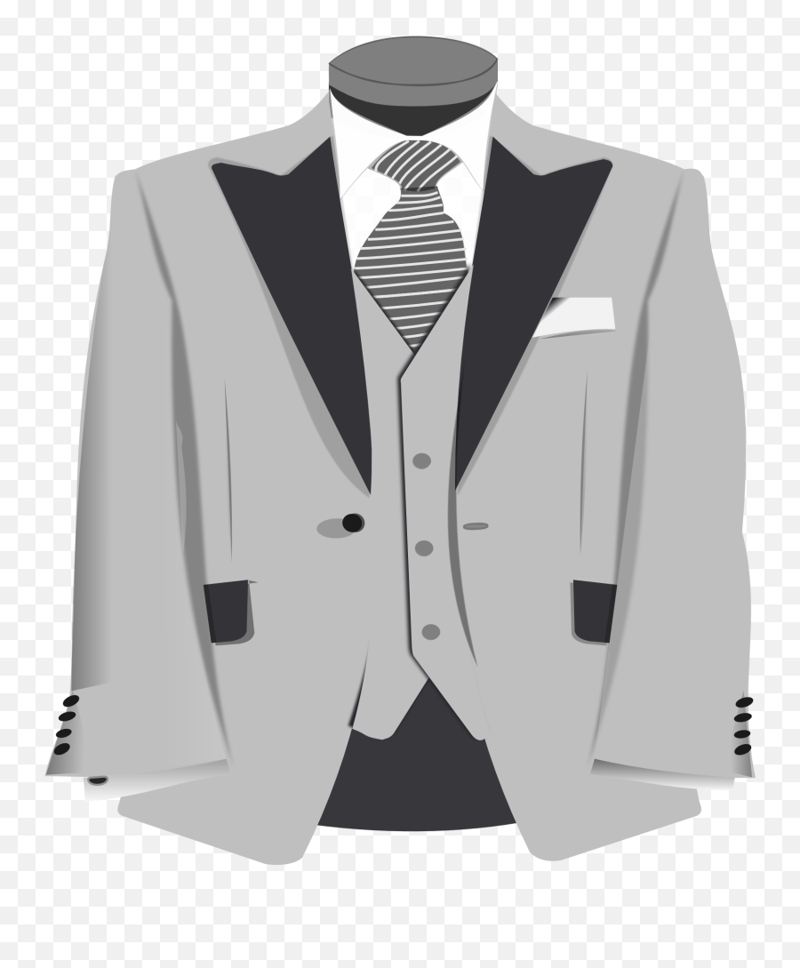 Blazer Clipart Formal Coat Grey Suit Clipart - Clip Art Library Emoji,Emoji Mens Suit