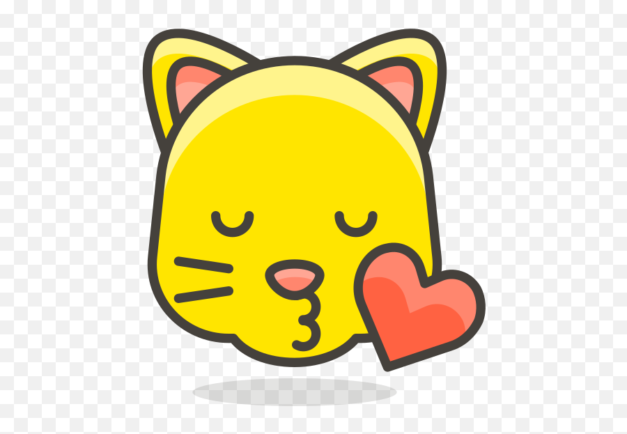 File101 - Kissingcatfacesvg Wikimedia Commons Emoji,Catterpillar Emoji