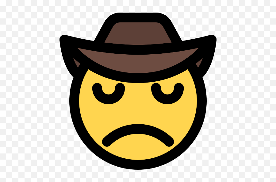 Sad - Free Smileys Icons Happy Emoji,Cowboy Emoticons